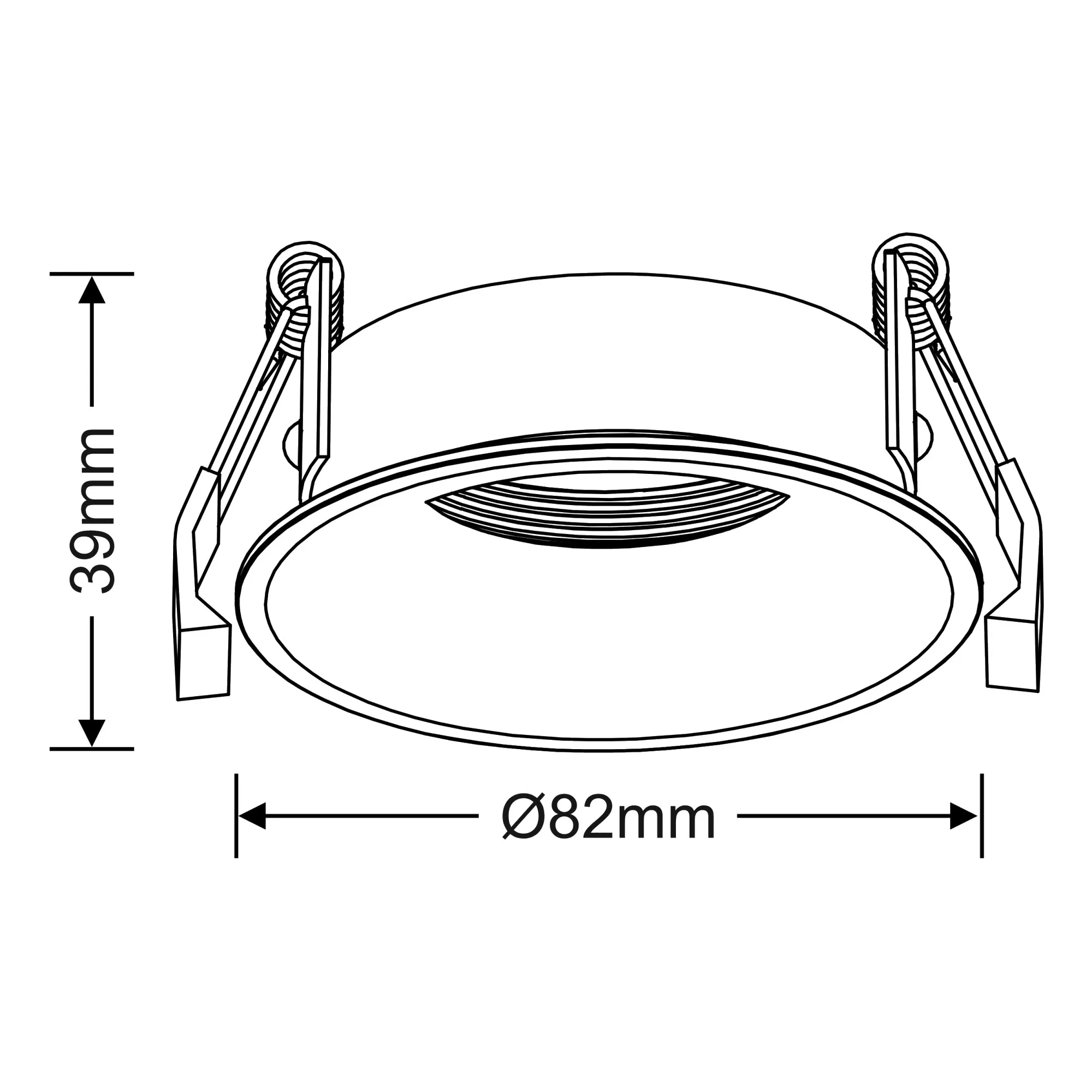 Benz 12 Tridonic Powered 12W 4000K 1200lm 12° CRI>90 LED Engine;350mA White Fixed Recessed Spotlight; Inner Glass cover; IP65 DM201901  Dlux Benz 12